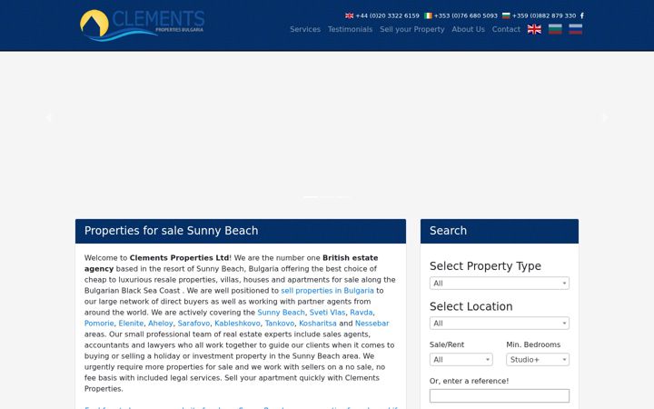 Screenshot of clements-properties.com