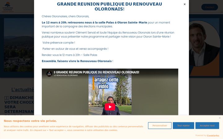 Snímek obrazovky clementservat2026.fr