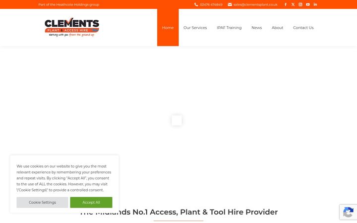 Screenshot of clementsplant.co.uk