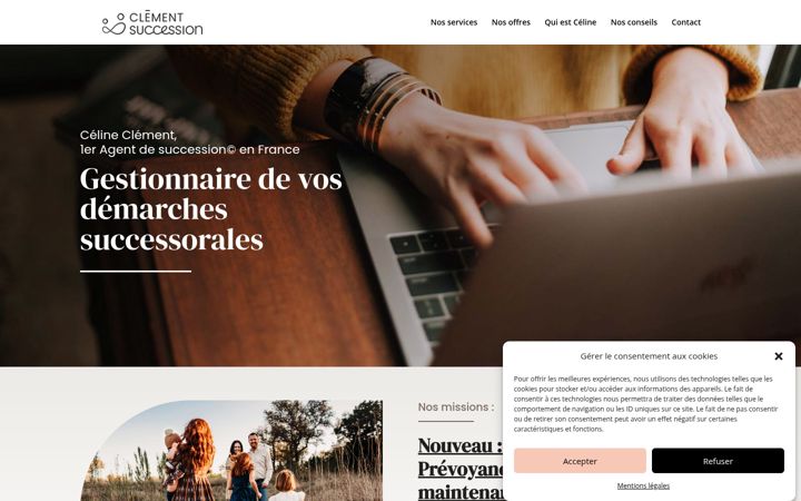Screenshot of clementsuccession.fr