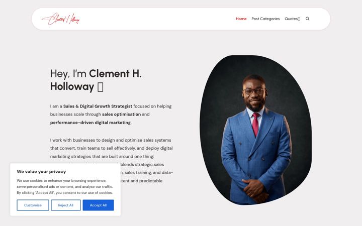 Screenshot of clemhholloway.com