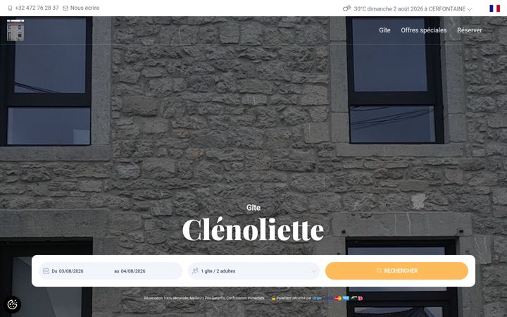 Screenshot of clenoliette.be