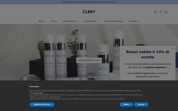 Screenshot of cleny.it