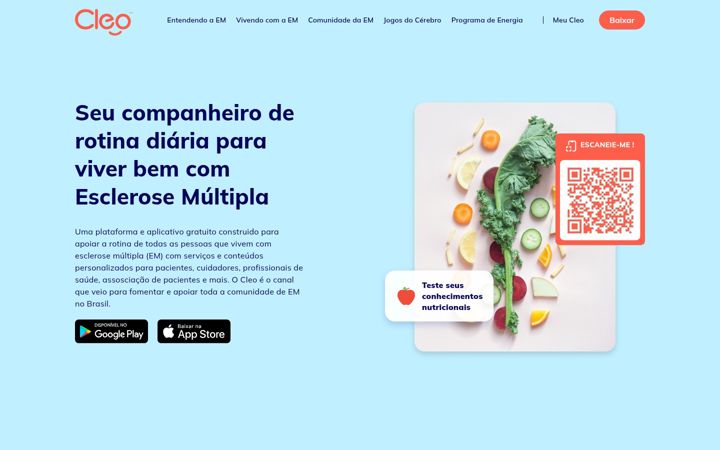 Screenshot of cleo-app.com.br