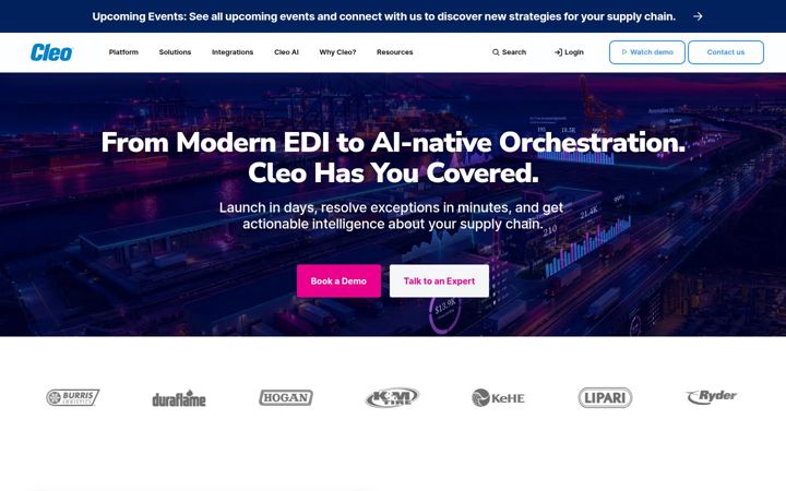 Screenshot of cleo.com