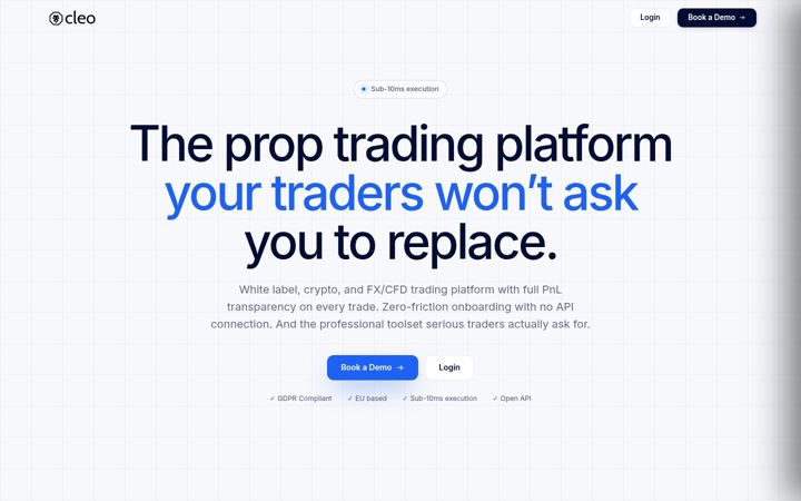 Screenshot of cleo.finance