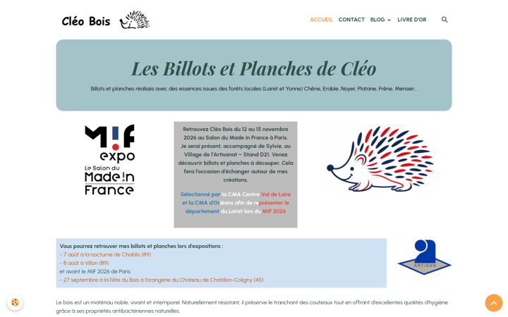 Screenshot of cleobois.fr