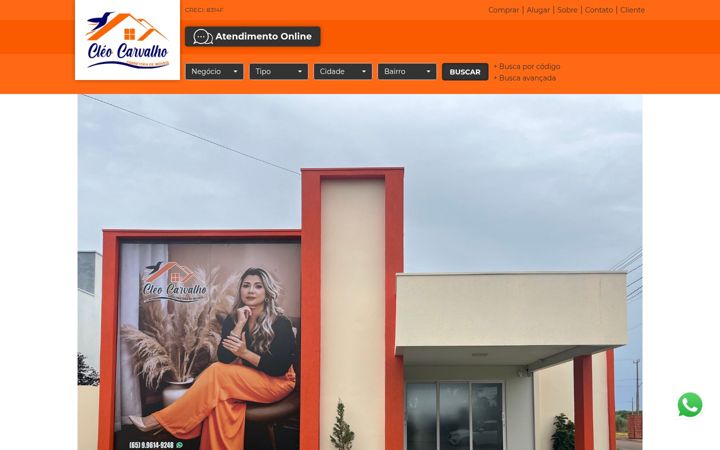 Screenshot of cleonicecorretora.com.br