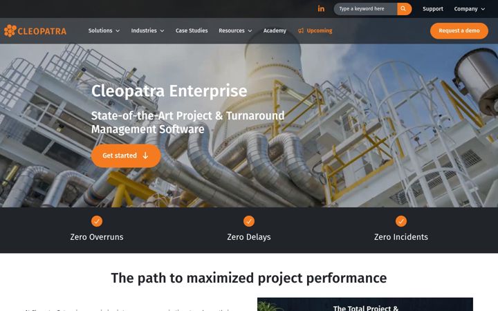 Screenshot of cleopatraenterprise.com