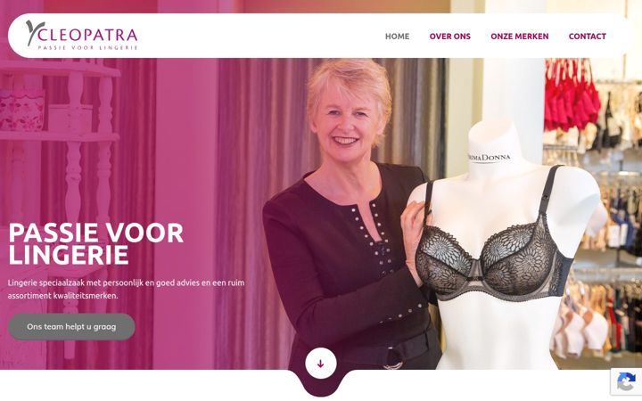 Екранна снимка на cleopatralingerie.nl