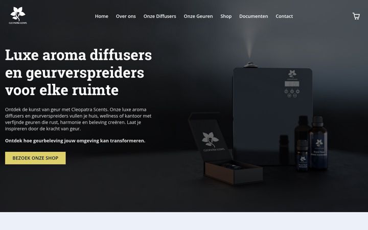 Screenshot of cleopatrascents.com