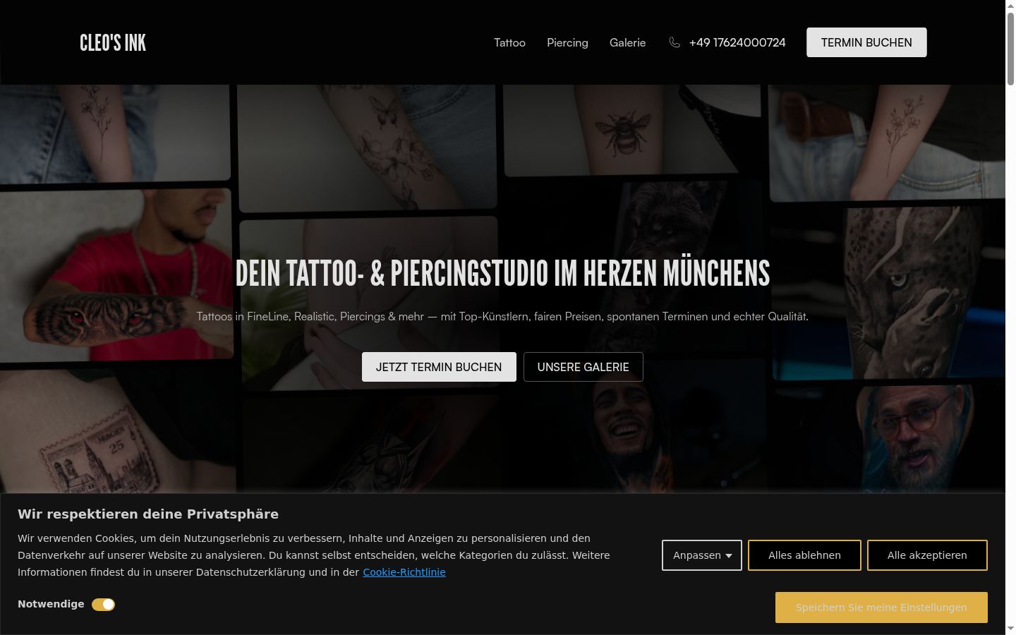 Screenshot tal-banner tal-kunsens muri qabel kwalunkwe interazzjoni