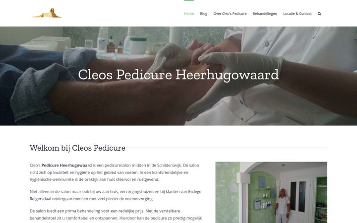 Екранна снимка на cleospedicure.nl
