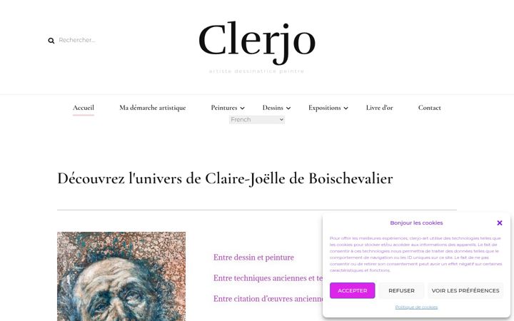 Snímek obrazovky clerjo-art.fr