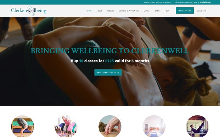 Screenshot of clerkenwellbeing.co.uk