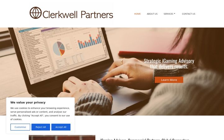 Screenshot of clerkwellpartners.com