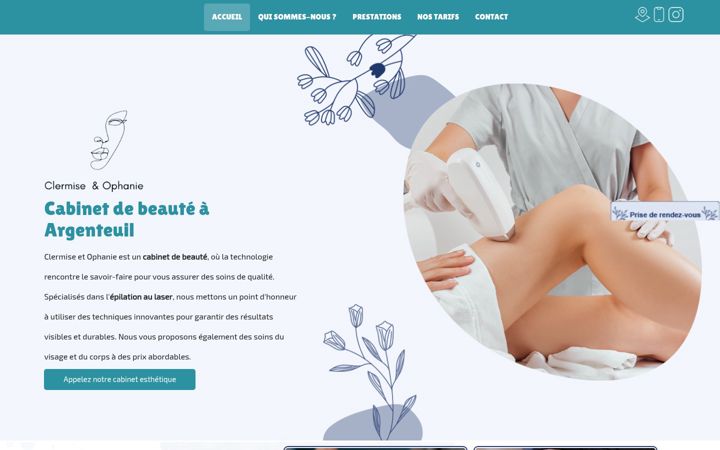 Screenshot of clermiseetophanie.com