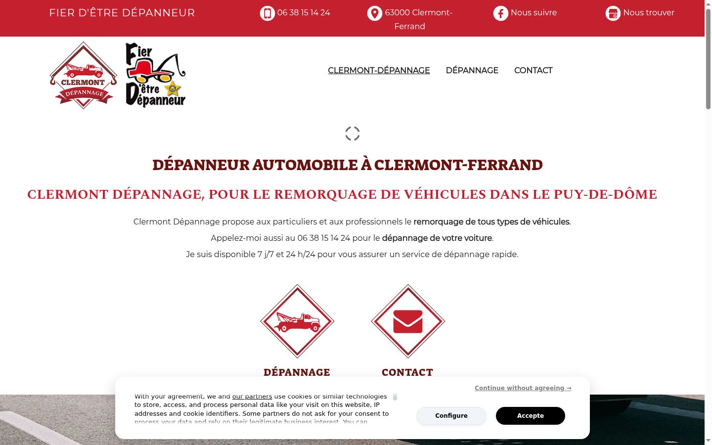 Screenshot of the consent banner shown before any interaction