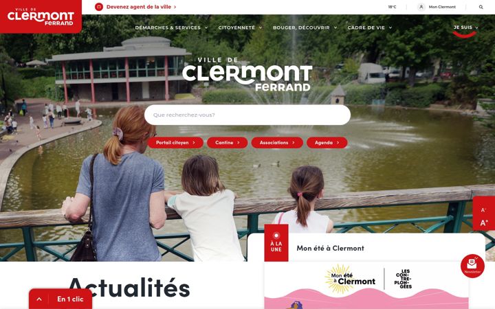 Screenshot of clermont-ferrand.fr