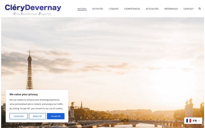 Captura de pantalla de clery-avocats.eu