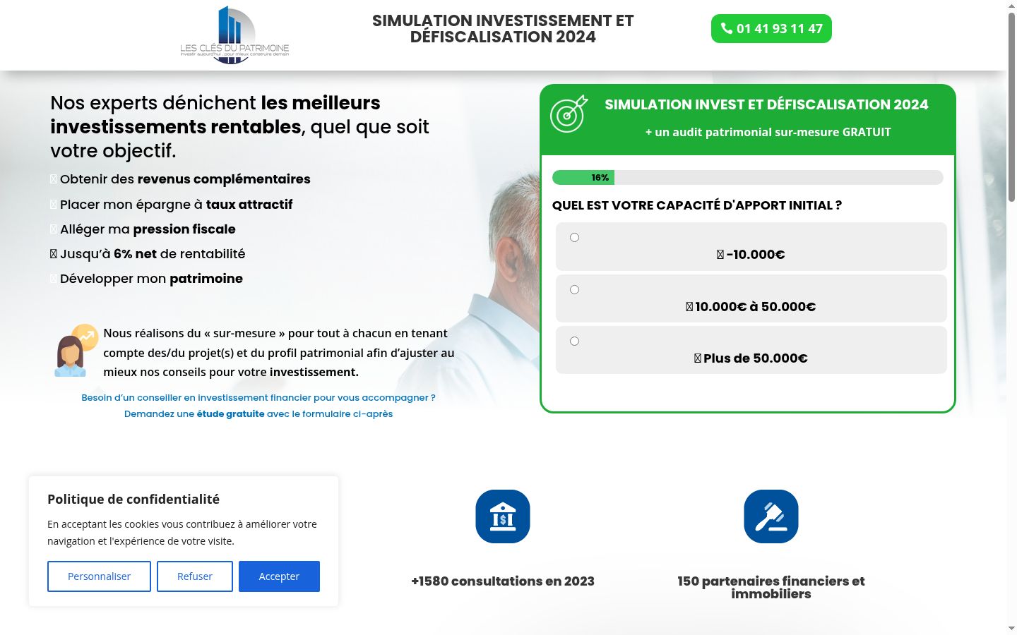 Screenshot des Einwilligungsbanners vor jeglicher Interaktion