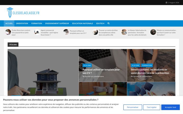 Screenshot of clesdelaclasse.fr