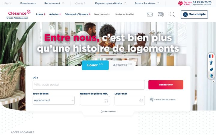 Screenshot of clesence.fr