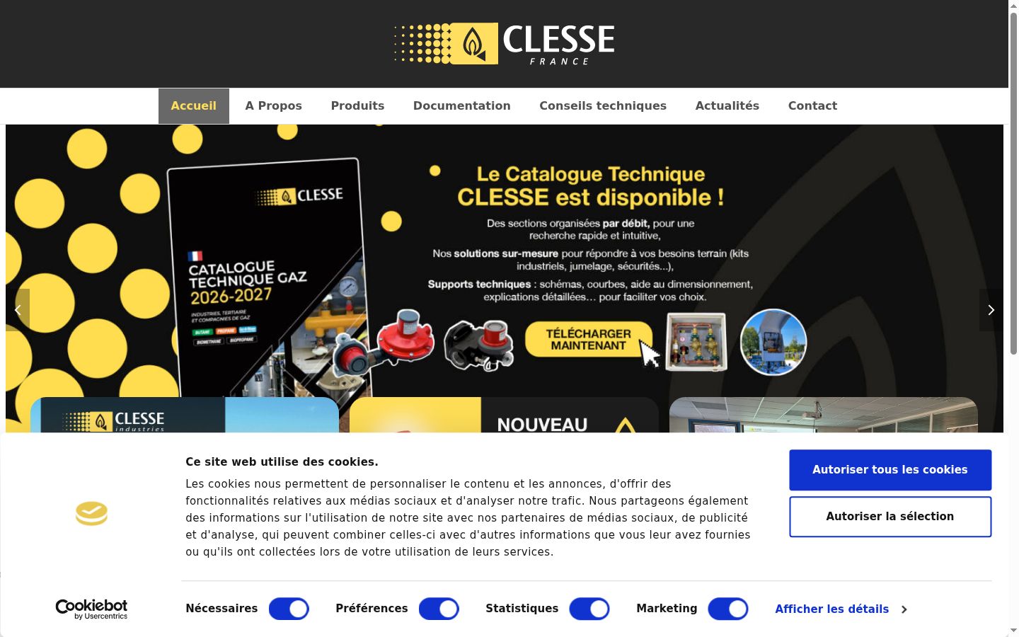 Captura de pantalla del banner de consentimiento mostrado antes de cualquier interacción