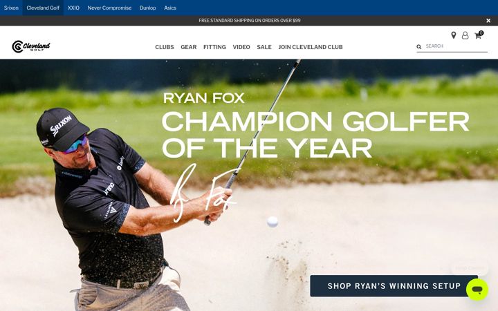 Screenshot of clevelandgolf.com