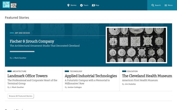 Screenshot of clevelandhistorical.org