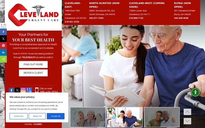 Screenshot of clevelanducare.com