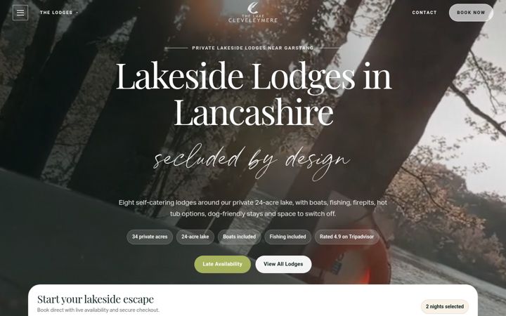Screenshot of cleveleymere.com