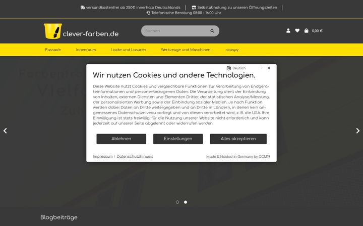 Screenshot of clever-farben.com