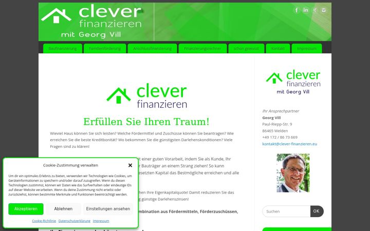 Screenshot of clever-finanzieren.eu