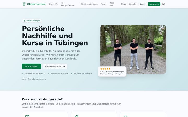 Ekrānuzņēmums no clever-lernen.org