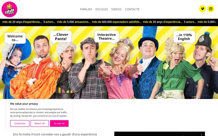 Screenshot of clever-pants.com