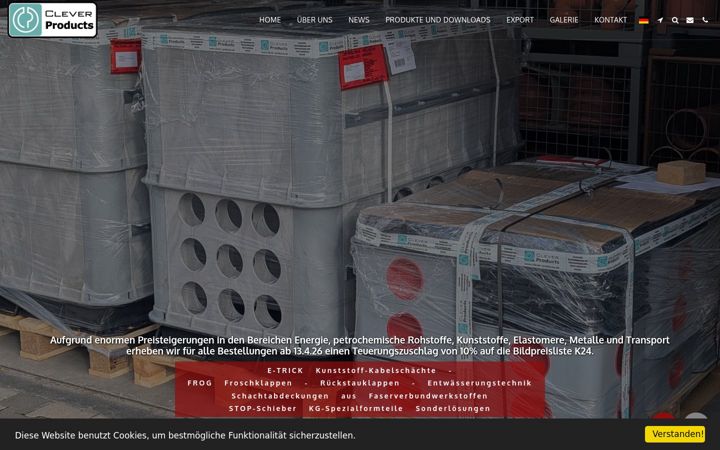 Captură de ecran a clever-products.net