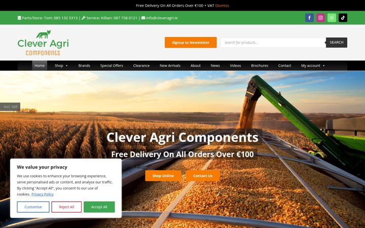 Capture d'écran de cleveragri.ie