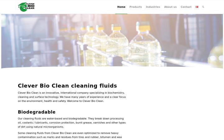 Screenshot of cleverbioclean.com