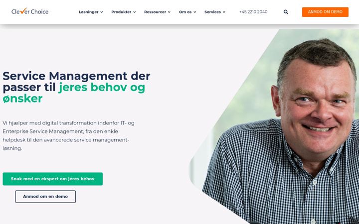 Screenshot of cleverchoice.dk