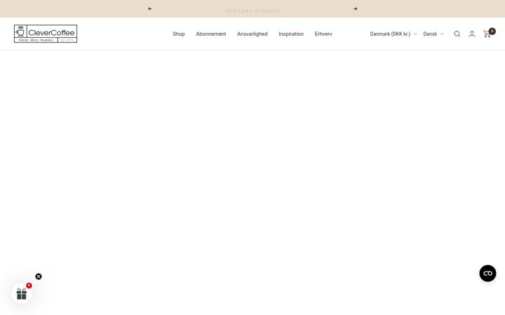 Screenshot of clevercoffee.dk
