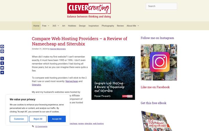 Screenshot of clevercreating.com