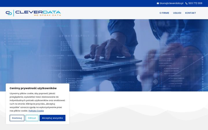 Екранна снимка на cleverdata.pl