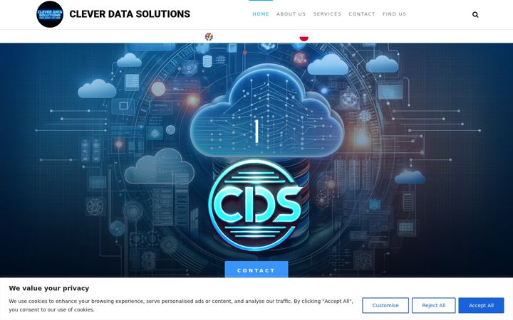 Screenshot of cleverdatasolutions.eu