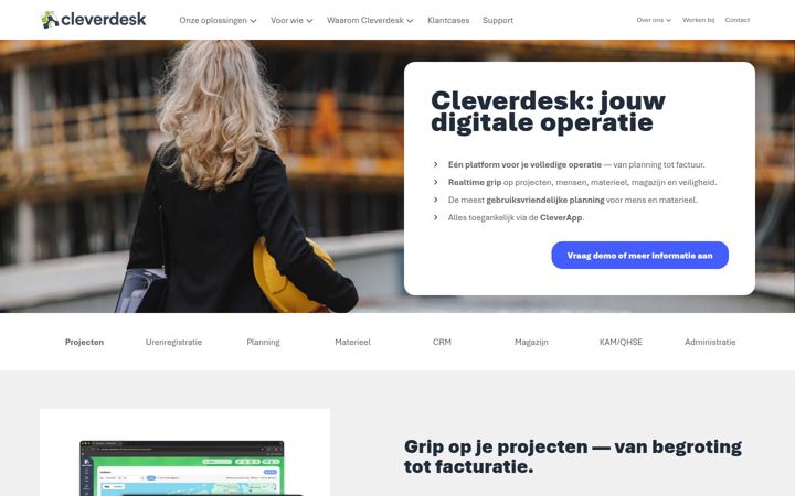 Screenshot of cleverdesk.nl