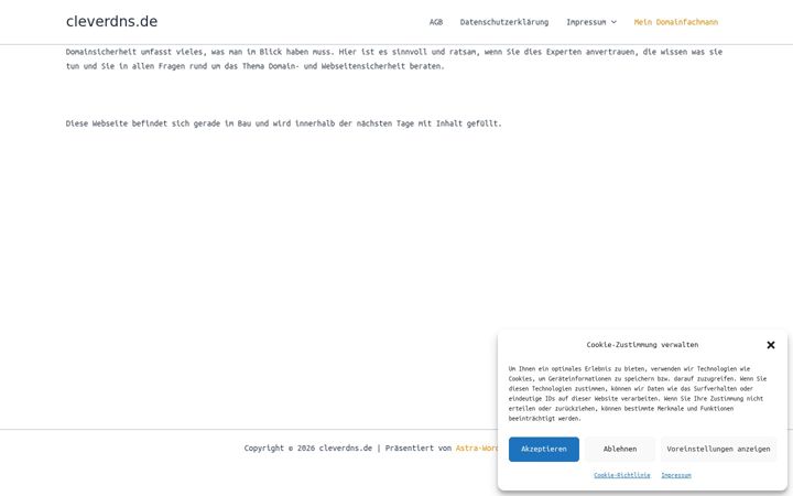 Screenshot of cleverdns.de