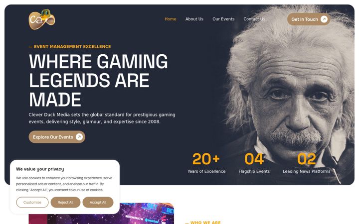 Screenshot of cleverduckmedia.com