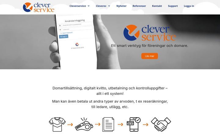 Screenshot of cleverec.se