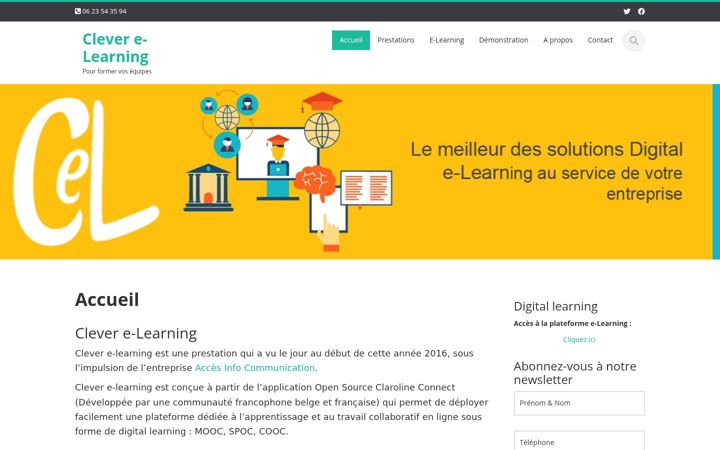 Screenshot of cleverelearning.eu