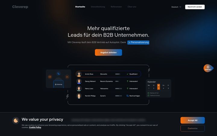 Screenshot of cleverep.com